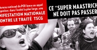 Appel à organiser une manifestation dans l'unité pour la Non ratification du TSCG