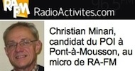 Christian Minari, candidat du POI à Jarny Pont-à-Mousson sur RAFM