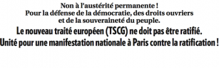 banniere appel manifestation unitaire TSCG