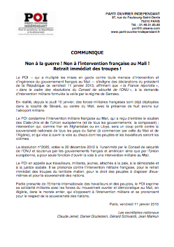 Cliquer pour télécharger et imprimer le communiqué