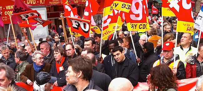 La manisfestion du 5 mars contre l'accord Medef-Cfdt