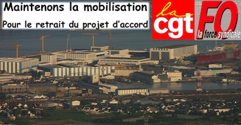 Chantiers navals St Nazaire débrayage retrait projet accord