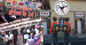 Rythmes scolaires rejet et appel grève 14 novembre