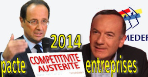 Voeux Hollande pacte de responsabilité Gattaz