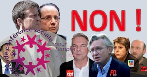 Conférence sociale échec front uni syndicats