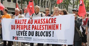 Par milliers à Paris pour la levée du blocus de Gaza.