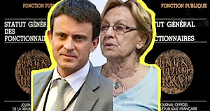 Fonction publique remise en cause statut carrière Valls Lebranchu