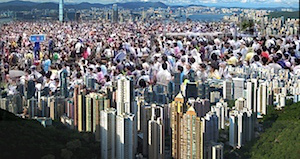 Hong Kong manifestation massive devant siège gouvernement sept2014