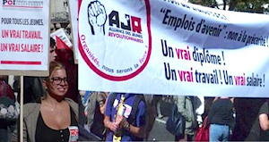 Chômage travail des jeunes manif poi