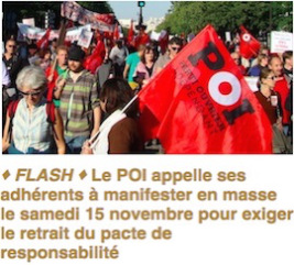 Manifestation le 15 novembre